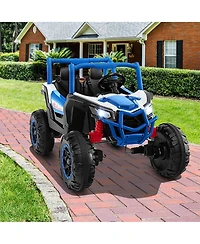 24V Kids Ride on Utv with 4 x 100W Powerful Engine Remote Control High/Low Speed