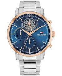 Tommy Hilfiger Men's Multifunction Silver Tone Stainless Steel Bracelet Watch