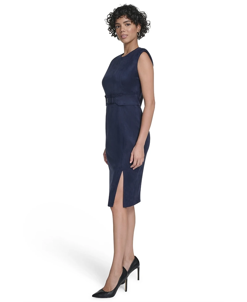 Calvin Klein Women's Sleeveless Crewneck Short Dress