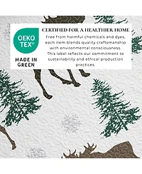 Linery & Co. Moose Evergreens Microfiber Quilt Set With Shams