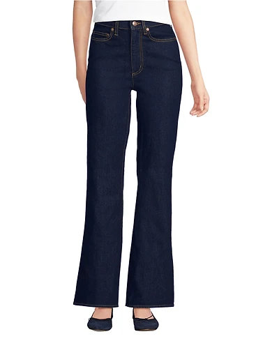 Lands' End Women's Soft Denim High Rise Classic Flare Jeans