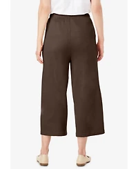 Woman Within Plus 7-Day Knit Culotte