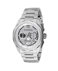 Technomarine Men's Tm-318091 Ocean Quartz Silver Dial Watch