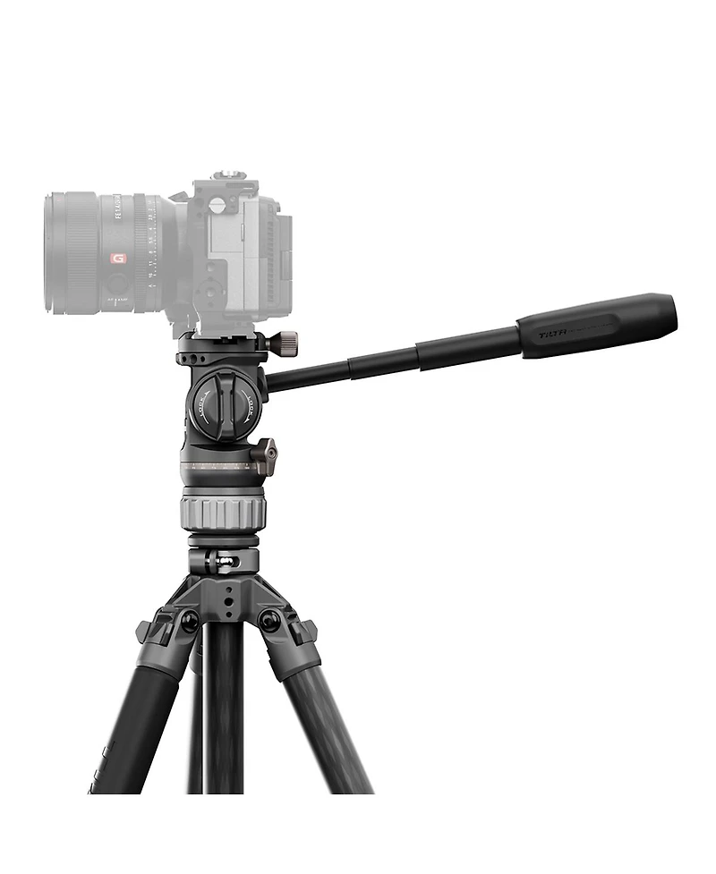 Tilta Travel Video Fluid Head with 3-Stage Carbon Fiber Tripod Legs, Space Gray