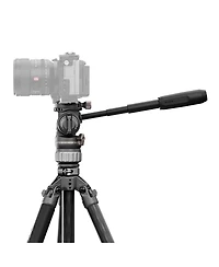 Tilta Travel Video Fluid Head with 3-Stage Carbon Fiber Tripod Legs, Space Gray