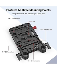 SmallRig V-Mount Battery Plate with Dual 15mm Rod Clamp
