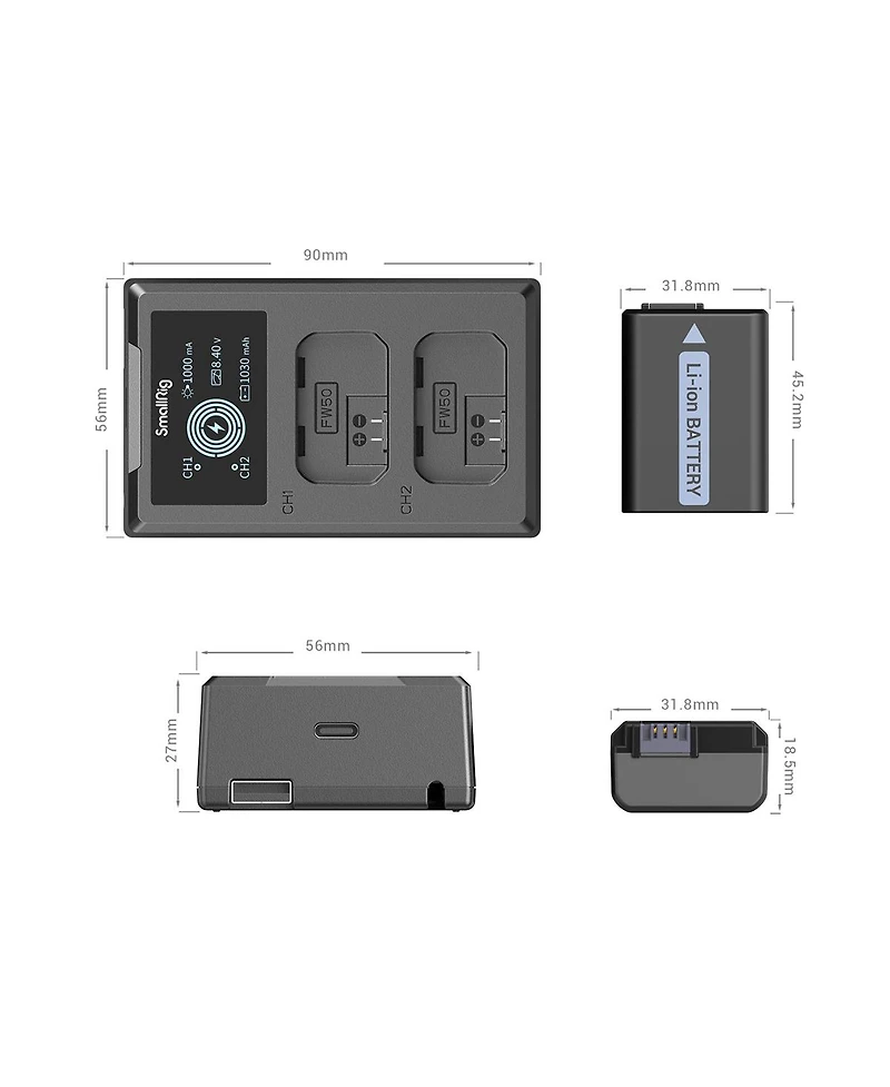 SmallRig SmallRig Camera Battery and Charger Kit for Sony Np-FW50 3818