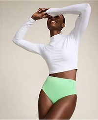 Lands' End Women's Long SunShade Upf 50 Sleeve Cropped Rash Guard