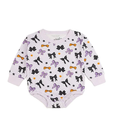 Sweet Wink Baby Girl Spooky Bows Halloween Long Sleeve Romper