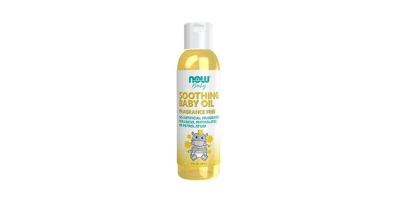 Now Foods Soothing Baby Oil-Fragrance Free 4 Oz ,4 Oz