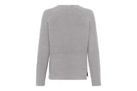Olsen Women's V-Neck Sweater with Silver Foil Embellishment