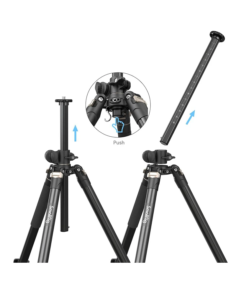 SmallRig CT200 4-Section Lateral Center Column Aluminum Tripod/Monopod