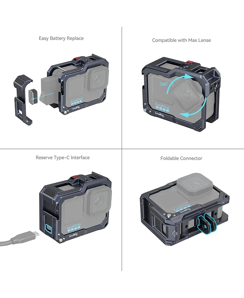 SmallRig Cage for GoPro Hero 12/11/10/9 Black