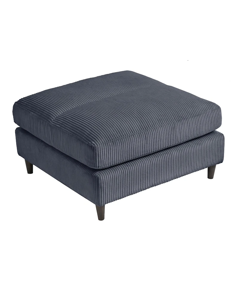 Streamdale Gray 6-Seat Convertible Corduroy Sectional Sofa