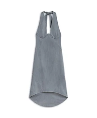 Nocturne Women's Tie Neck Asymmetrical Midi Dress