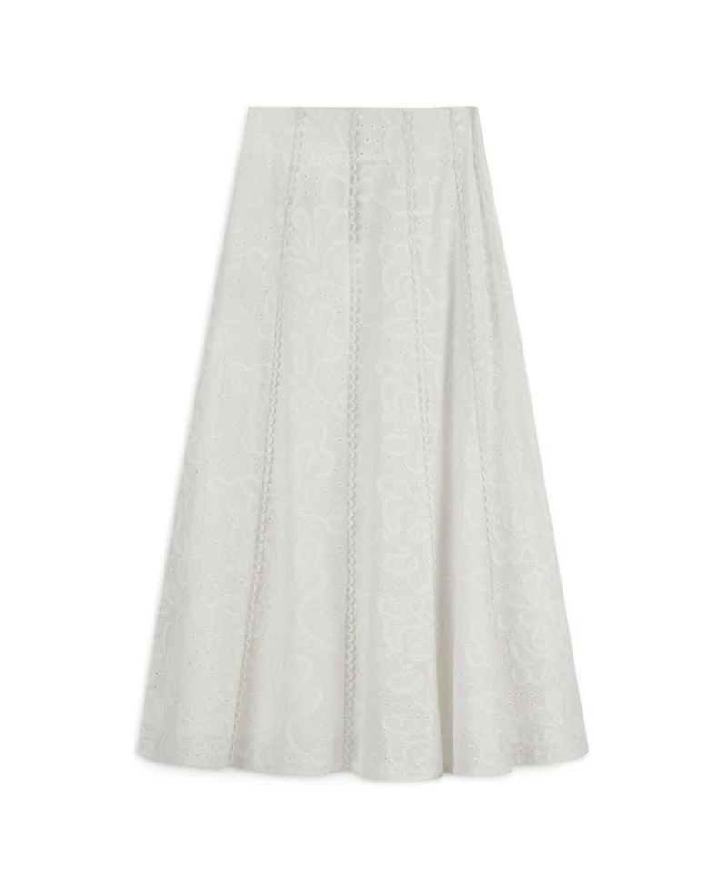 Nocturne Women's Embroidery Detail Midi Skirt