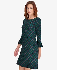Tommy Hilfiger Women's Plaid Shift Crewneck Dress
