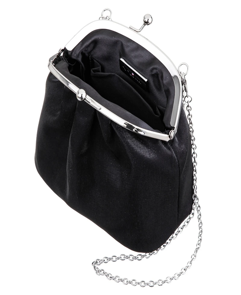 Nina Vintage Style Crystal Handle Frame Clutch