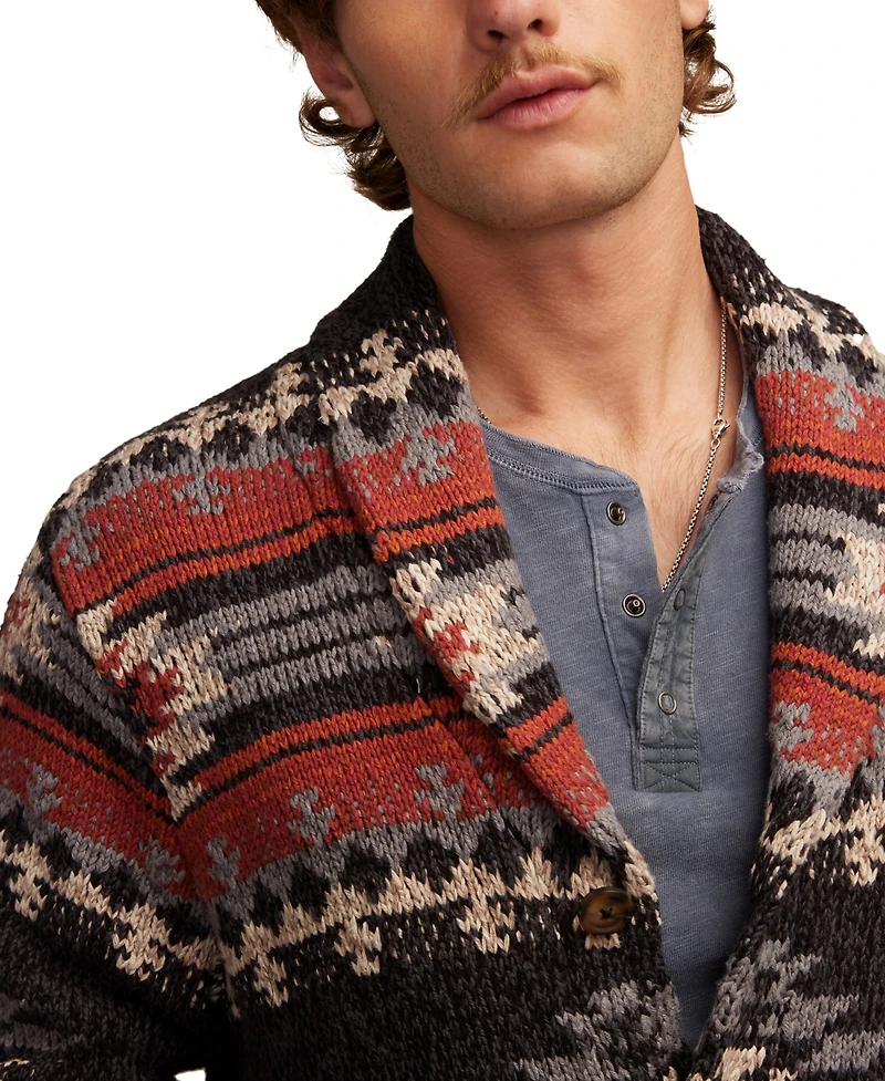 Lucky Brand Men's Shawl Collar Cardigan Sweater
