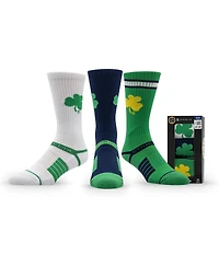 Strideline Men's and Women's 3-Pack Notre Dame Fighting Irish Premium Knit Crew Socks