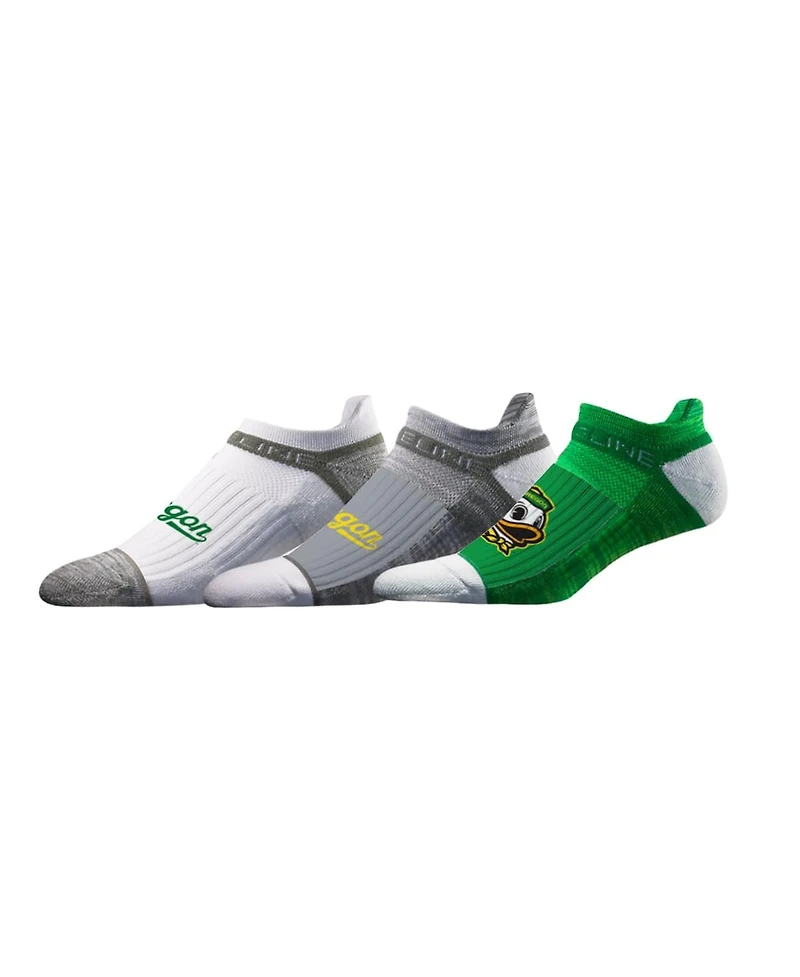 Strideline Men's and Women's 3-Pack Oregon Ducks Premium Low Ankle Socks Set