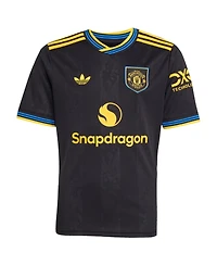 Adidas Big Boys and Girls Bruno Fernandes Black Manchester United 2025/26 Third Replica Player Jersey