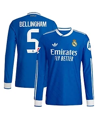 Adidas Men's Jude Bellingham Blue Real Madrid 2025/26 Third Authentic Long Sleeve Player Jersey