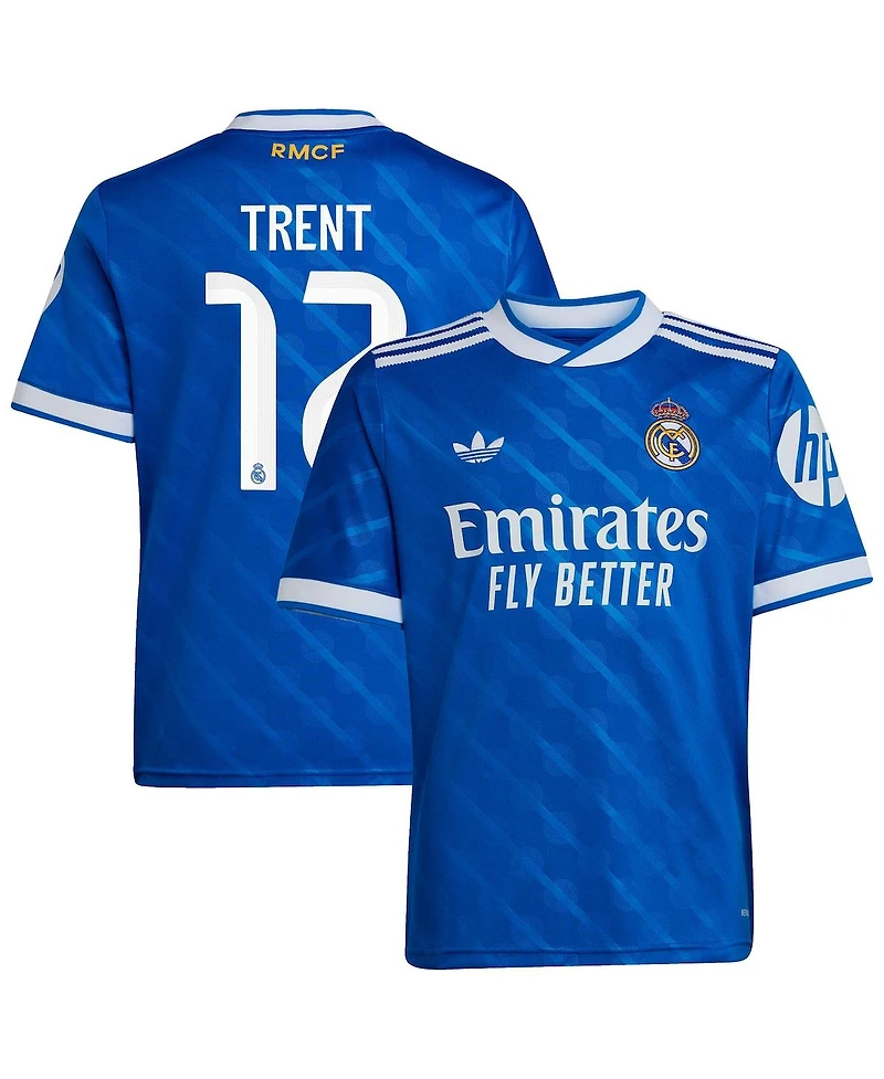 Adidas Big Boys and Girls Trent Alexander-Arnold Blue Real Madrid 2025/26 Third Replica Player Jersey