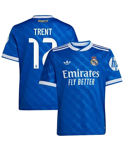 Adidas Big Boys and Girls Trent Alexander-Arnold Blue Real Madrid 2025/26 Third Replica Player Jersey
