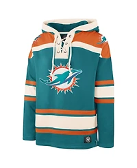 '47 Brand Men's Aqua Miami Dolphins Superior Lacer Pullover Hoodie