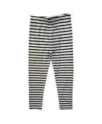 Wes & Willy Toddler 2-Piece West Virginia Mountaineers Long Sleeve Top and Striped Tri-Blend Leggings Set