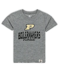 Wes & Willy Toddler 2-Piece Charcoal/Black Purdue Boilermakers Cloudy Yarn T-Shirt and Shorts Set