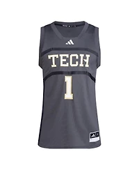 Adidas Men's 1 Gray Georgia Tech Yellow Jackets Replica Swingman Jersey