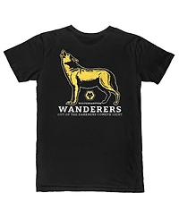 1863FC Men's Black Wolverhampton Wanderers Darkness Cometh Light Wolf Slub T-Shirt