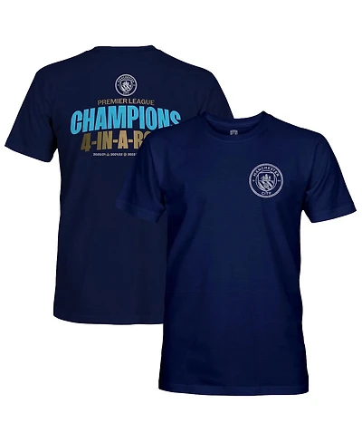 1863FC Men's Navy Manchester City Four-Time Consecutive Premier League s Lockup T-Shirt