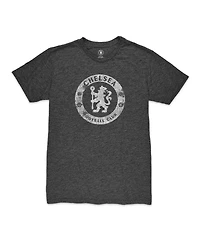 1863FC Men's Heather Black Chelsea Mono Badge Tri-Blend T-Shirt