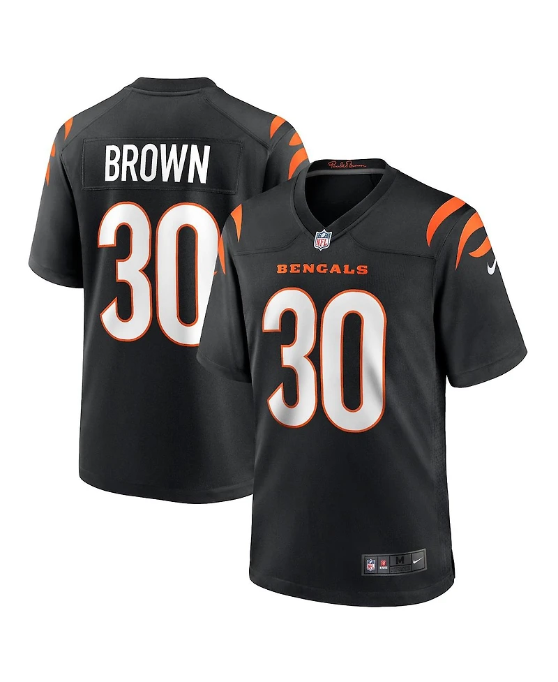 Nike Men's Chase Brown Black Cincinnati Bengals Team Game Jersey