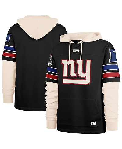 '47 Brand Men's Black New York Giants Split Zone Cornerback Duo Hoodie