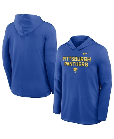Nike Men's Royal Pitt Panthers 2025 Sideline Dri-fit Long Sleeve Hoodie T-Shirt