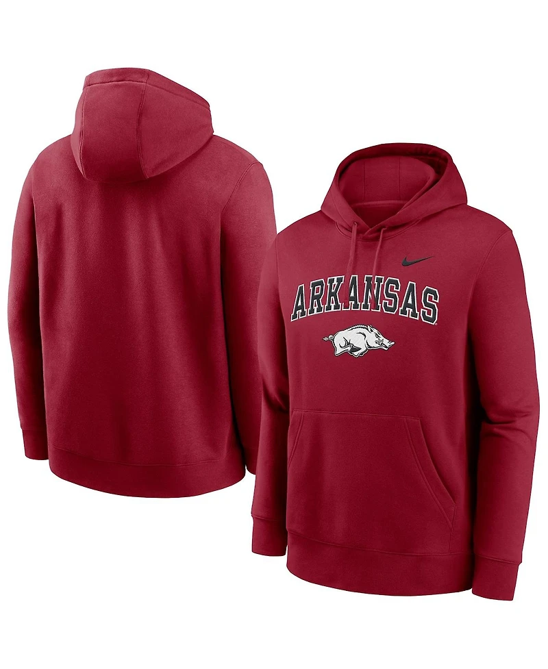 Nike Men's Cardinal Arkansas Razorbacks Club Pullover Hoodie