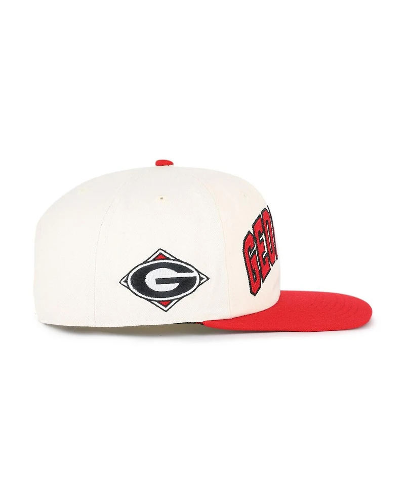 '47 Brand Men's and Women's Natural Georgia Bulldogs Crossover Off Hand Captain Adjustable Hat