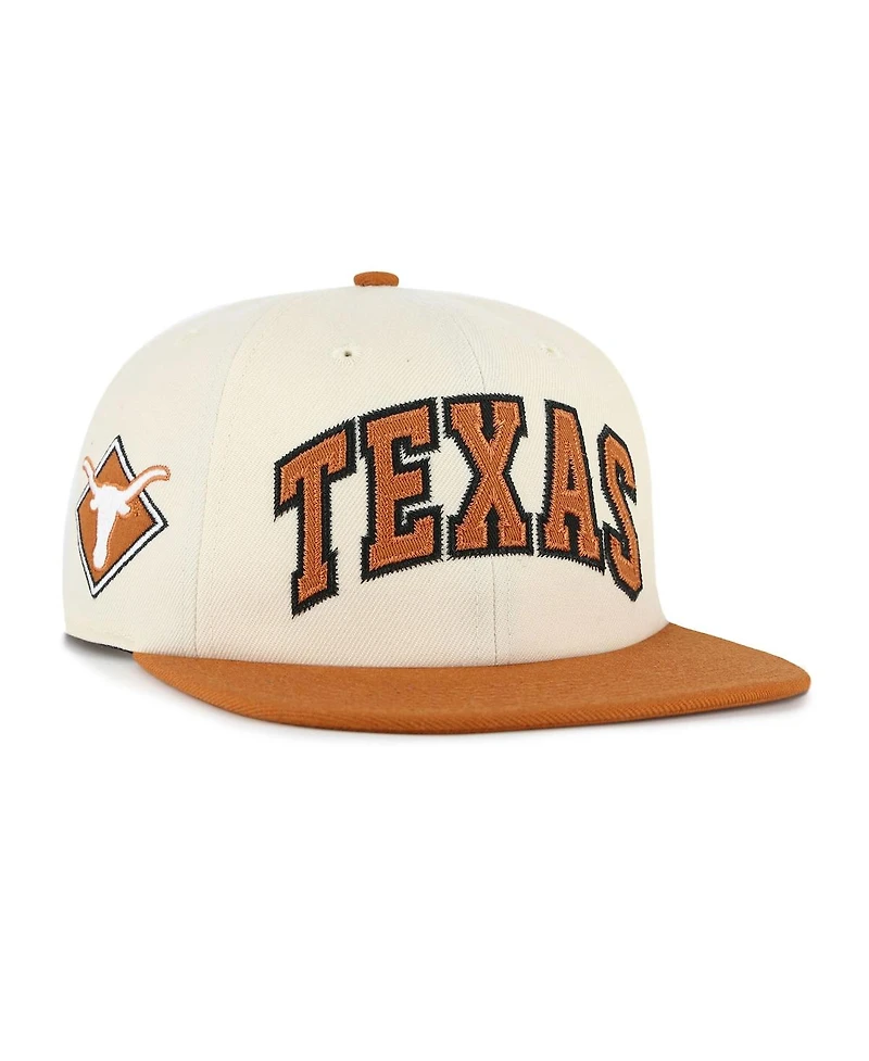 '47 Brand Men's and Women's Natural Texas Longhorns Crossover Off Hand Captain Adjustable Hat