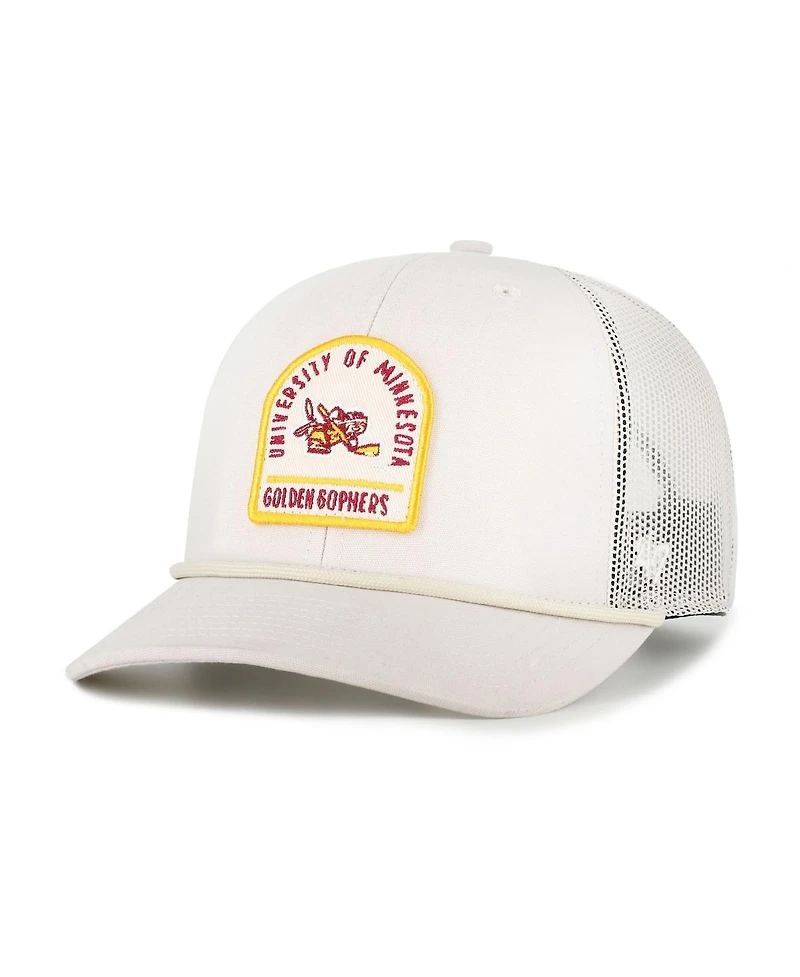 '47 Brand Men's and Women's Cream Minnesota Golden Gophers Core Inline Gravestone Adjustable Trucker Hat