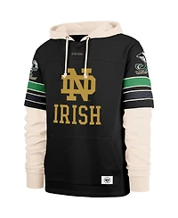 '47 Brand Men's Black Notre Dame Fighting Irish Split Zone Cornerback Lacer Pullover Hoodie