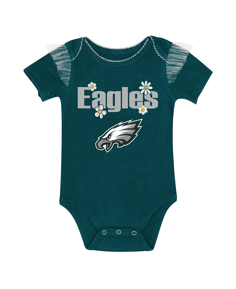 Outerstuff Girls Baby Boys and 2-Piece Philadelphia Eagles My Team Rocks Bodysuit Skirt Set