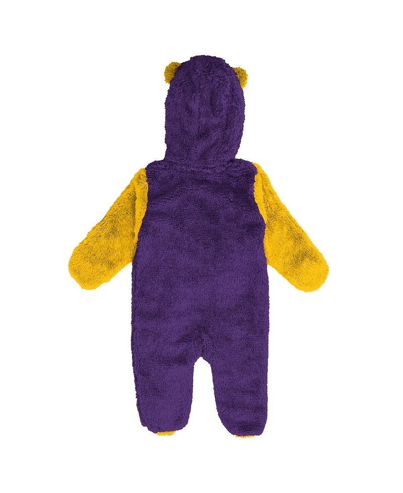 Outerstuff Baby Boys and Girls Purple Minnesota Vikings Stay Napping Fleece Bunting Full-Zip Sleeper