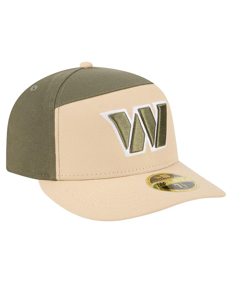 New Era Men's Light Beige/Olive Washington Commanders Two-Tone Color Pack Split Panel 59FIFTY Fitted Hat