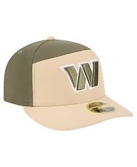 New Era Men's Light Beige/Olive Washington Commanders Two-Tone Color Pack Split Panel 59FIFTY Fitted Hat