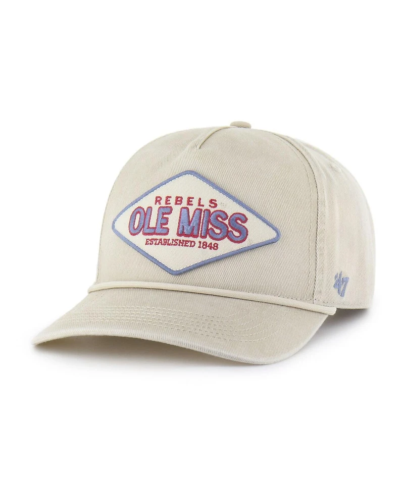 '47 Brand Men's and Women's Cream Ole Miss Rebels Outdoorsmen Cairn Hitch Adjustable Hat