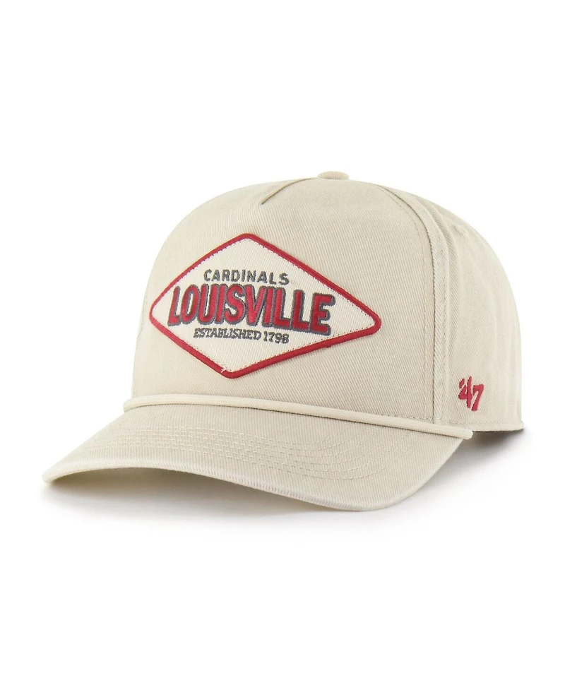 '47 Brand Men's and Women's Cream Louisville Cardinals Outdoorsmen Cairn Hitch Adjustable Hat